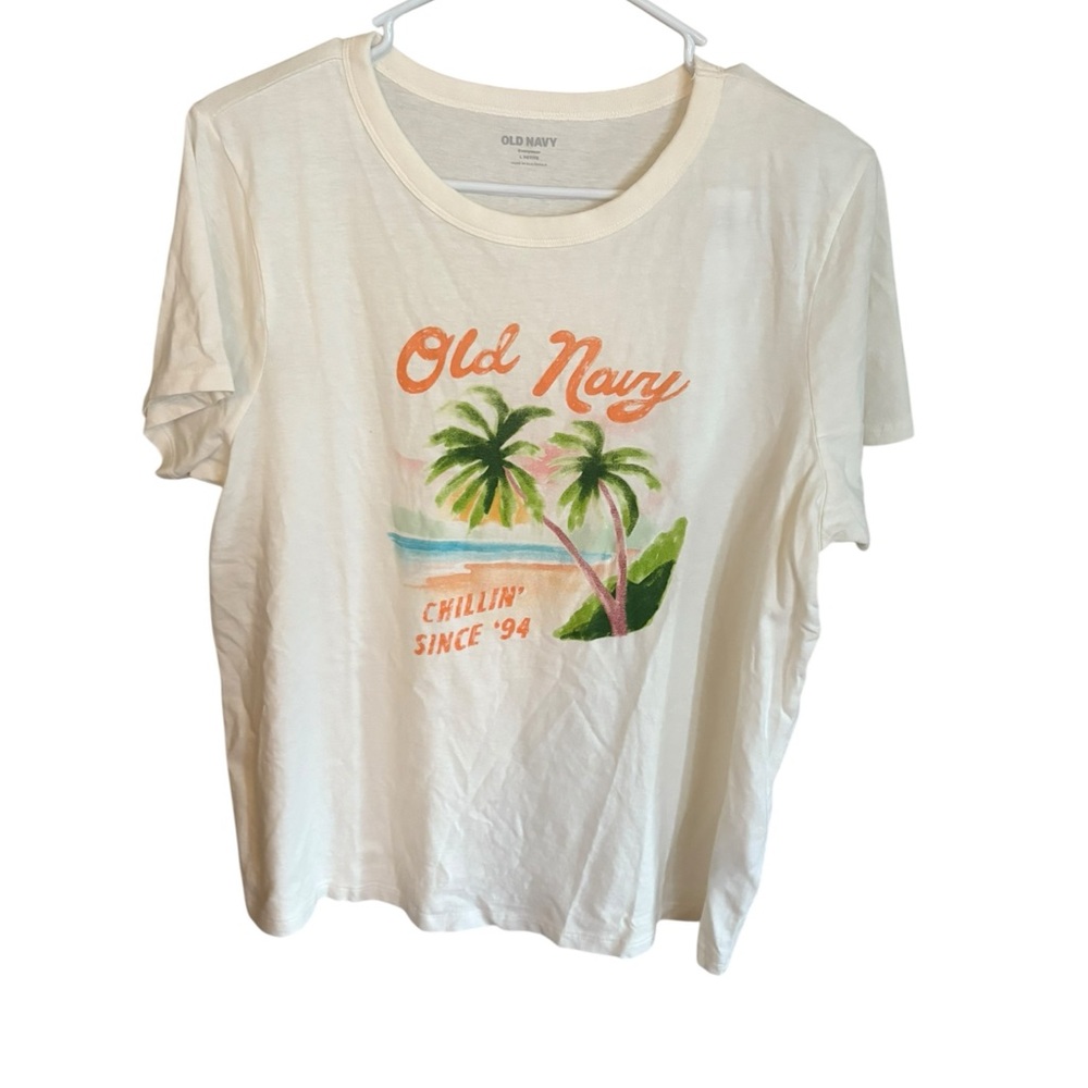 Old Navy Cream Graphic Tee - Short Sleeve